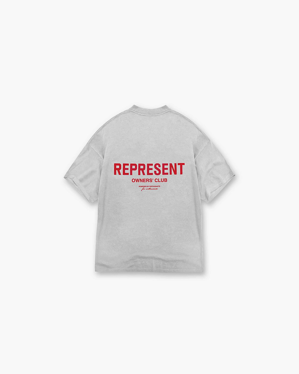Represent Owners Club T-Shirt - Ash Grey Red